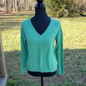 RETRO FOX Green crew neck sweater NEW small